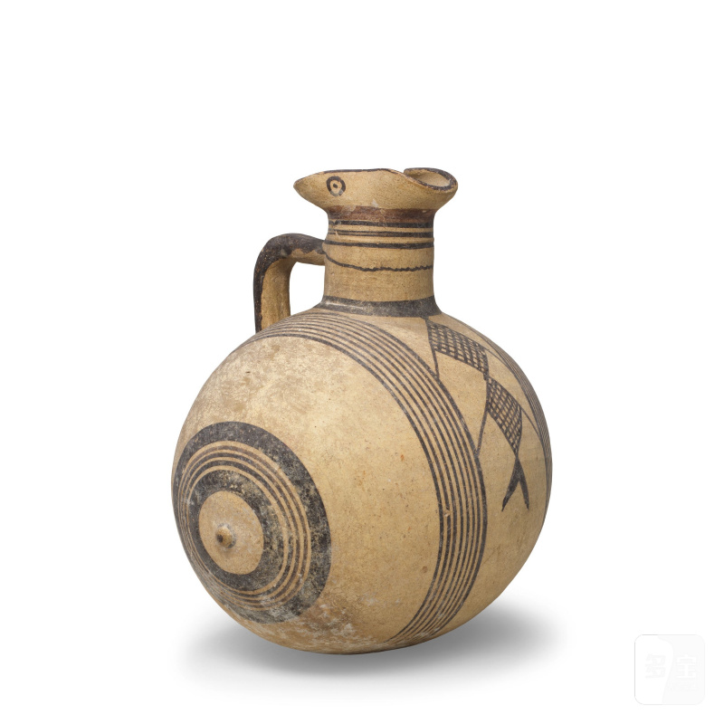 A Cypriot bichrome wear pottery barrel flask - 图3